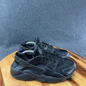 Nike Air Huarache Womens 8 Triple Black Sneakers 634835-012 Low Top Trainers